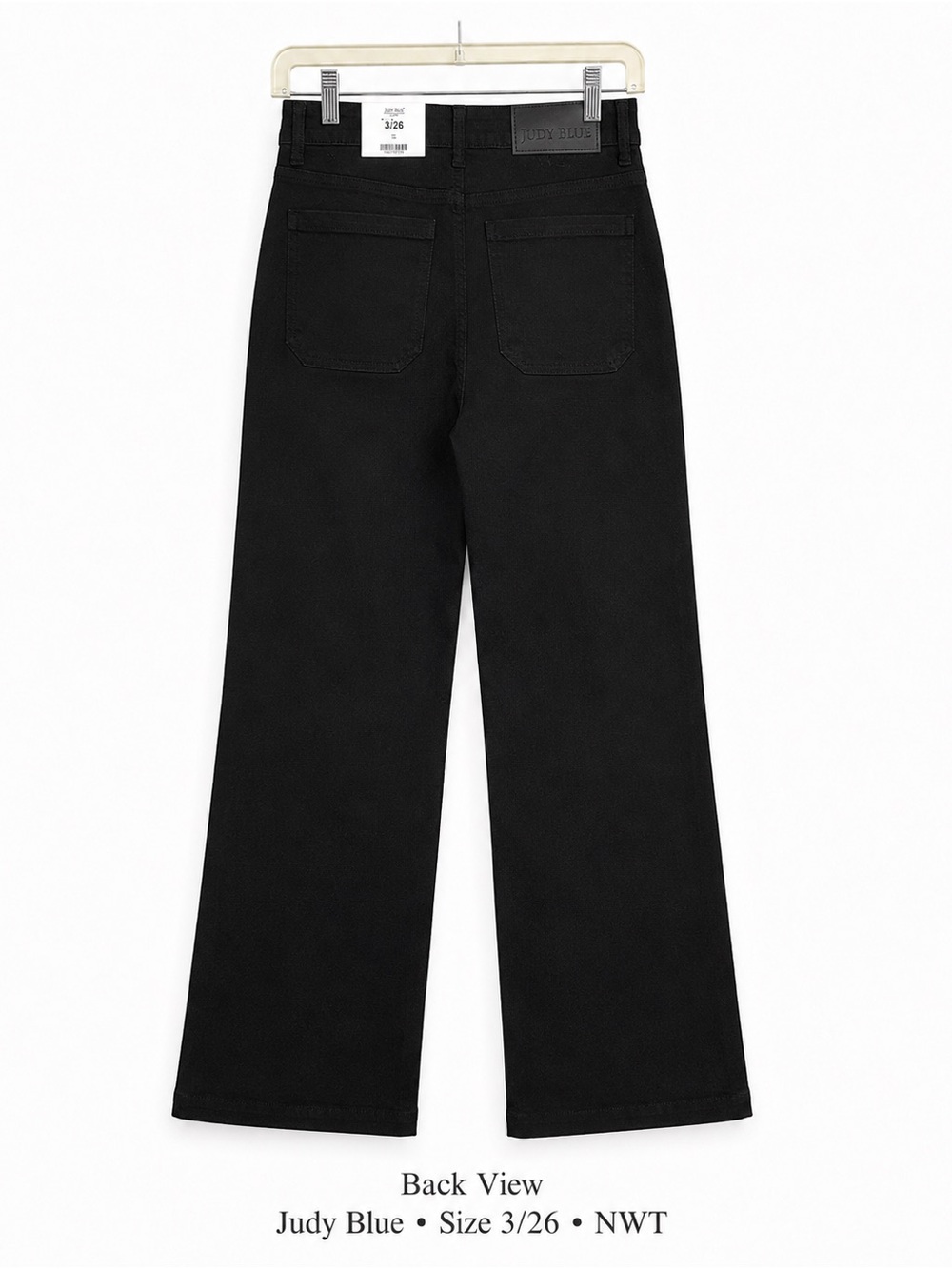 Judy Blue Women’s Black High Rise Wide Leg Jeans Size 3/26 NWT - Picture 4 of 6